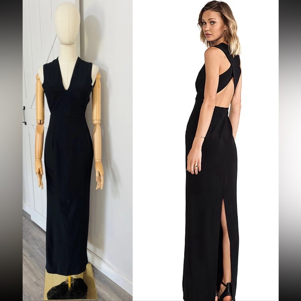Elegant Black Sleeveless Dress Solace London